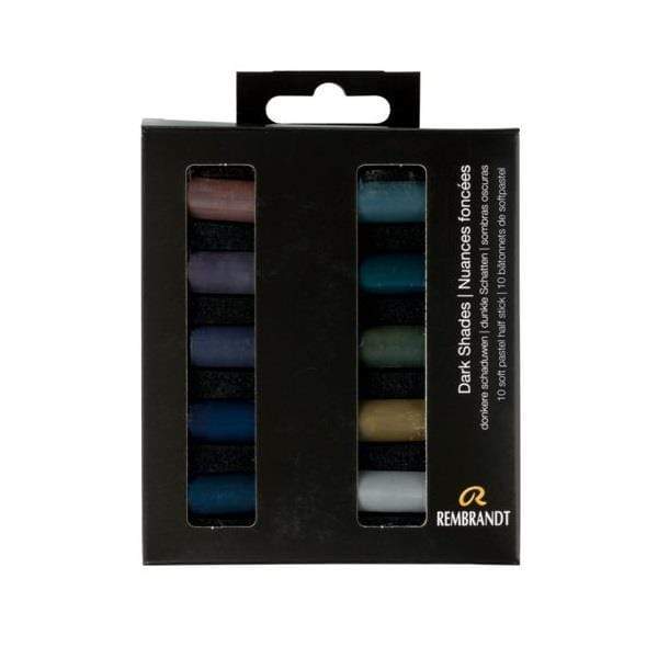 Rembrandt - Soft Pastels - Set of 10 Half Sticks - Dark Shades