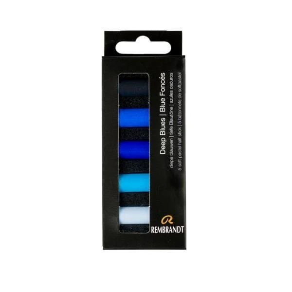 Rembrandt - Soft Pastels - Set of 5 Half Sticks - Deep Blues