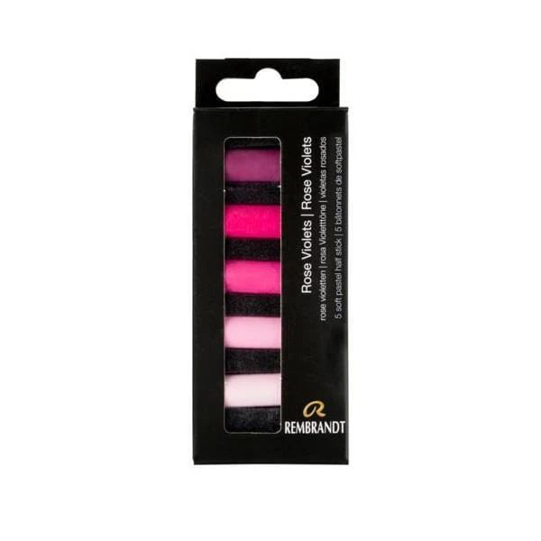 Rembrandt - Soft Pastels - Set of 5 Half Sticks - Rose Violets