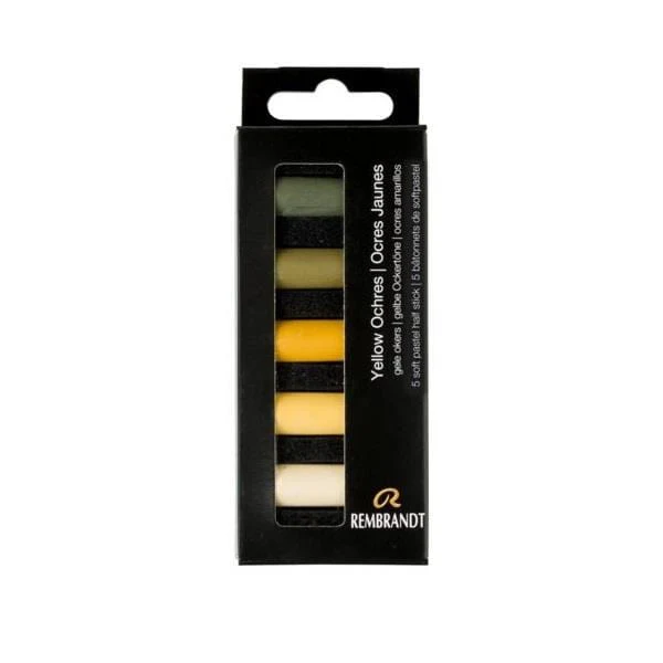 Rembrandt - Soft Pastels - Set of 5 Half Sticks - Yellow Ochres