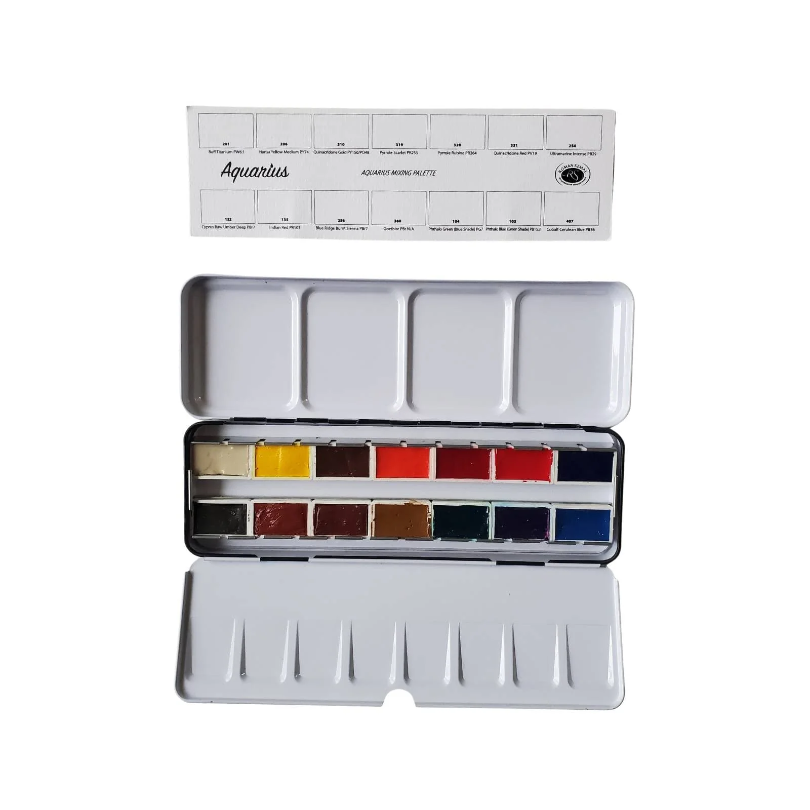 Roman Szmal - Aquarius Watercolour Set - Mixing Palette - 14 Full Pans - Image 2
