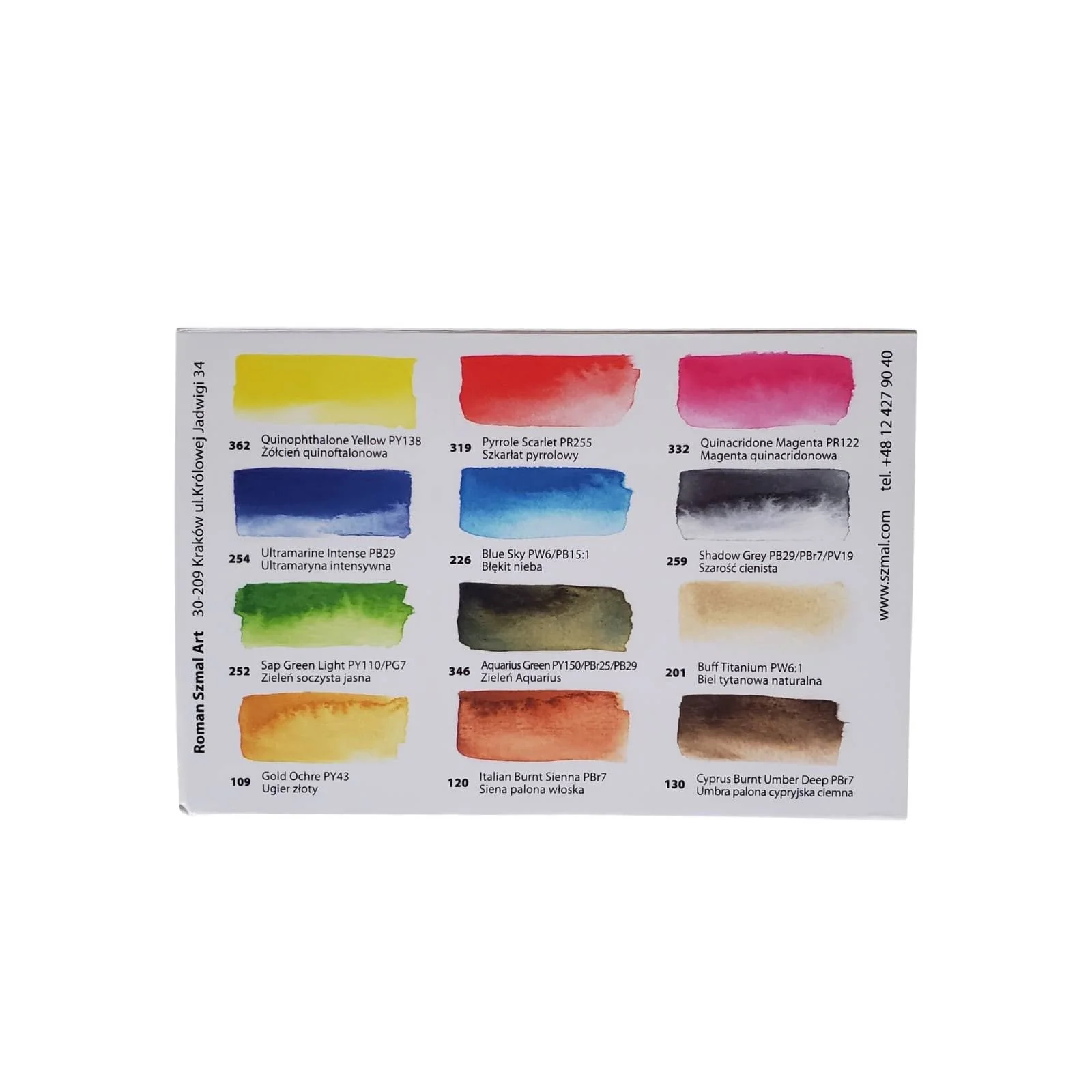 Roman Szmal - Aquarius Watercolour Set - Urban Sketching Palette - 12 Half Pans - Image 4