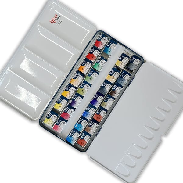 ROSA Gallery - Professional Watercolours - Classic Palette - 28 Colour Travel Set