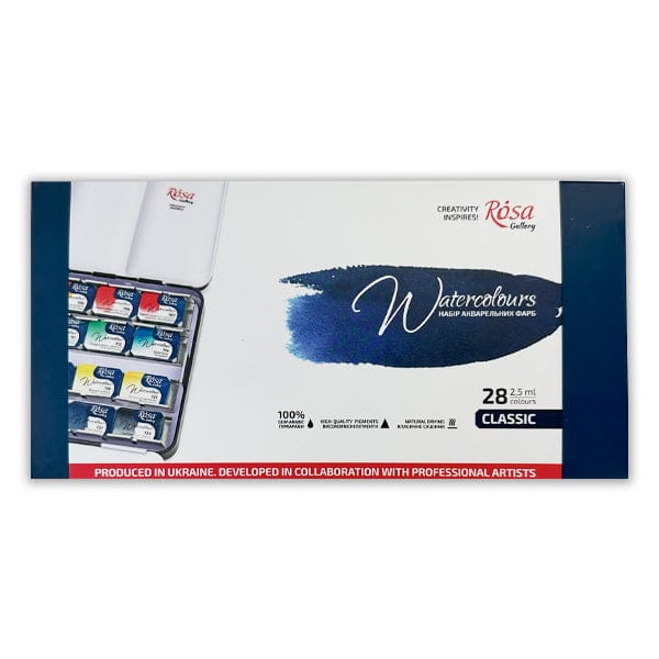 ROSA Gallery - Professional Watercolours - Classic Palette - 28 Colour Travel Set - Image 2