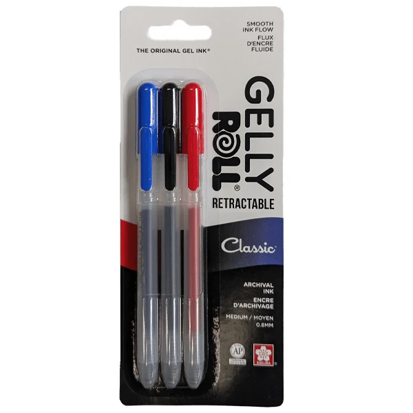 Sakura - Gelly Roll Classic Retractable Pens - Set of 3 Colours