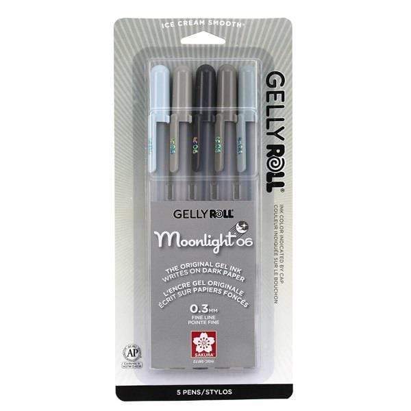 Sakura - Gelly Roll Moonlight Pens - Set of 5 - Greyscale