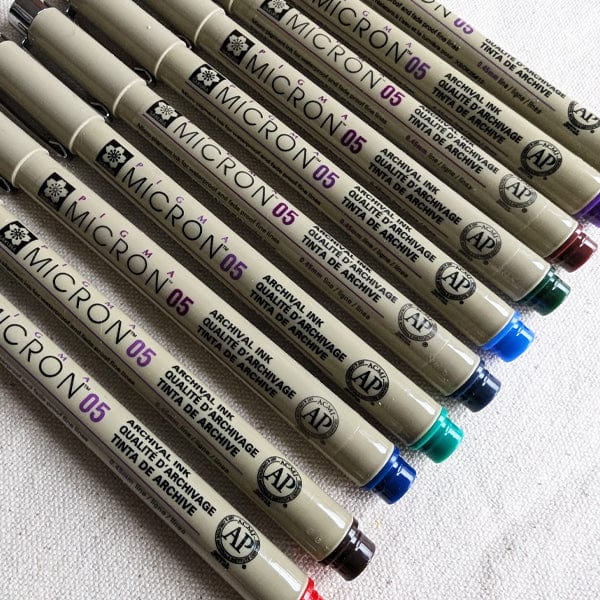 Sakura - Pigma Micron Fineliner Pens - Individual Colours of Size 05 Nibs