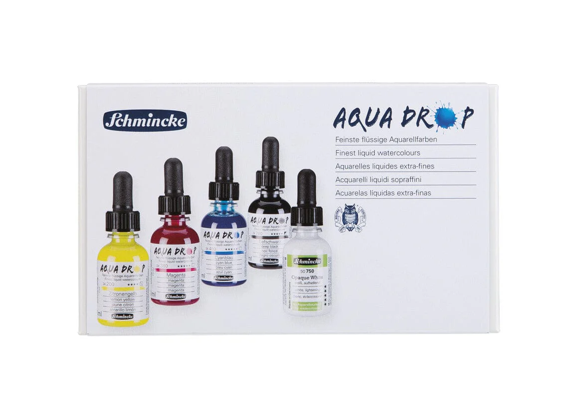 Schmincke - Aqua Drop - Liquid Watercolour - Set of 5 Primary Colours - Image 3