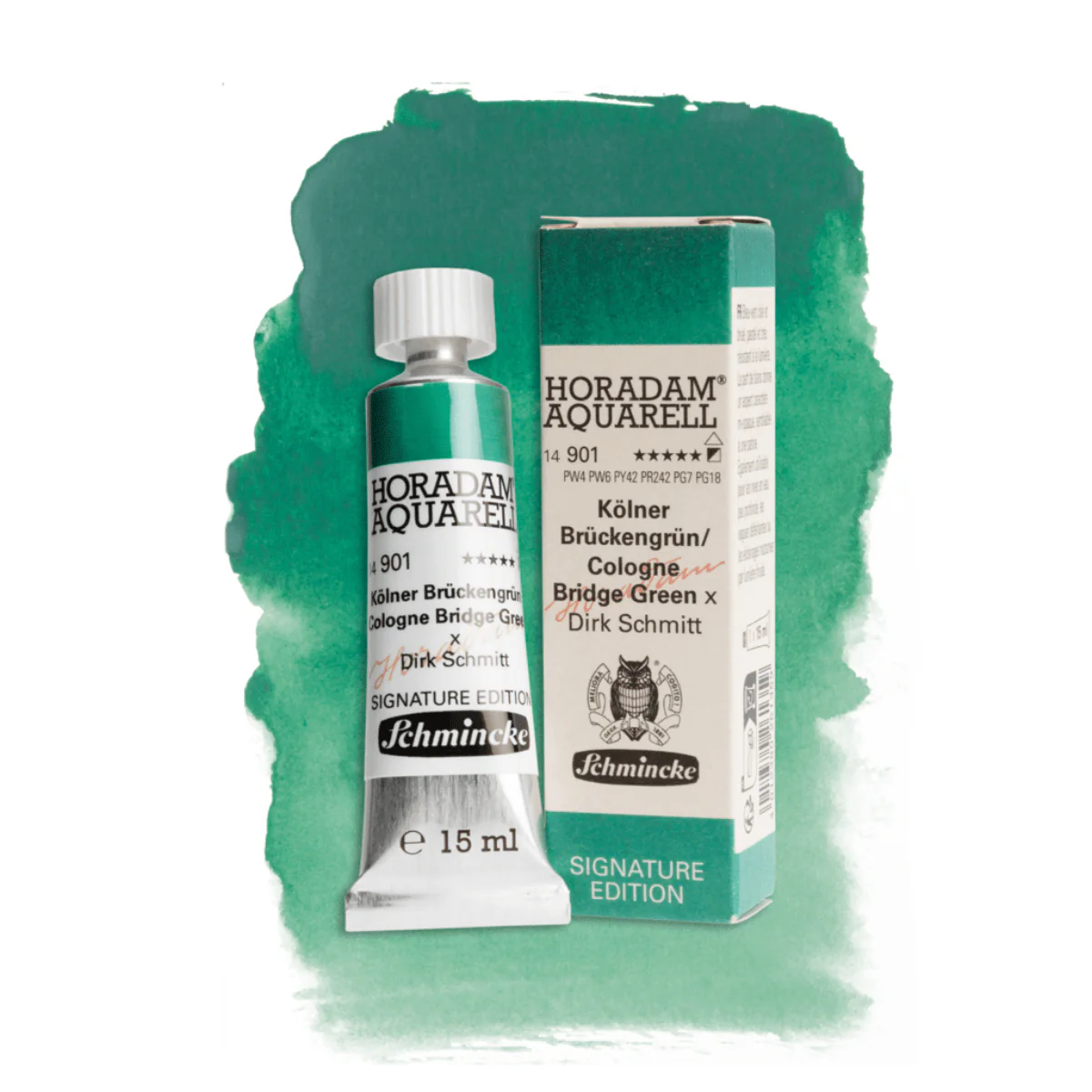 Schmincke - Horadam Aquarell - LIMITED EDITION - Artists' Watercolours - 15mL Tube - Cologne Bridge Green