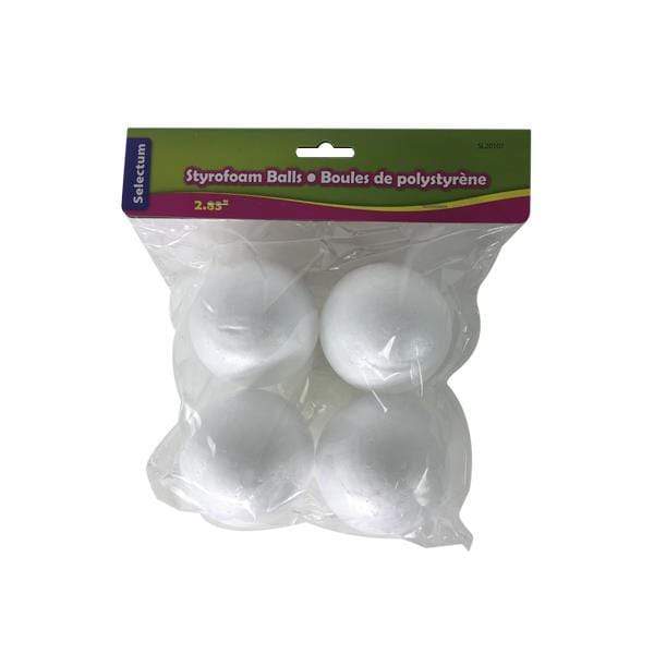 Selectum - Styrofoam Balls - 2.83" Diameter - 4 Pack