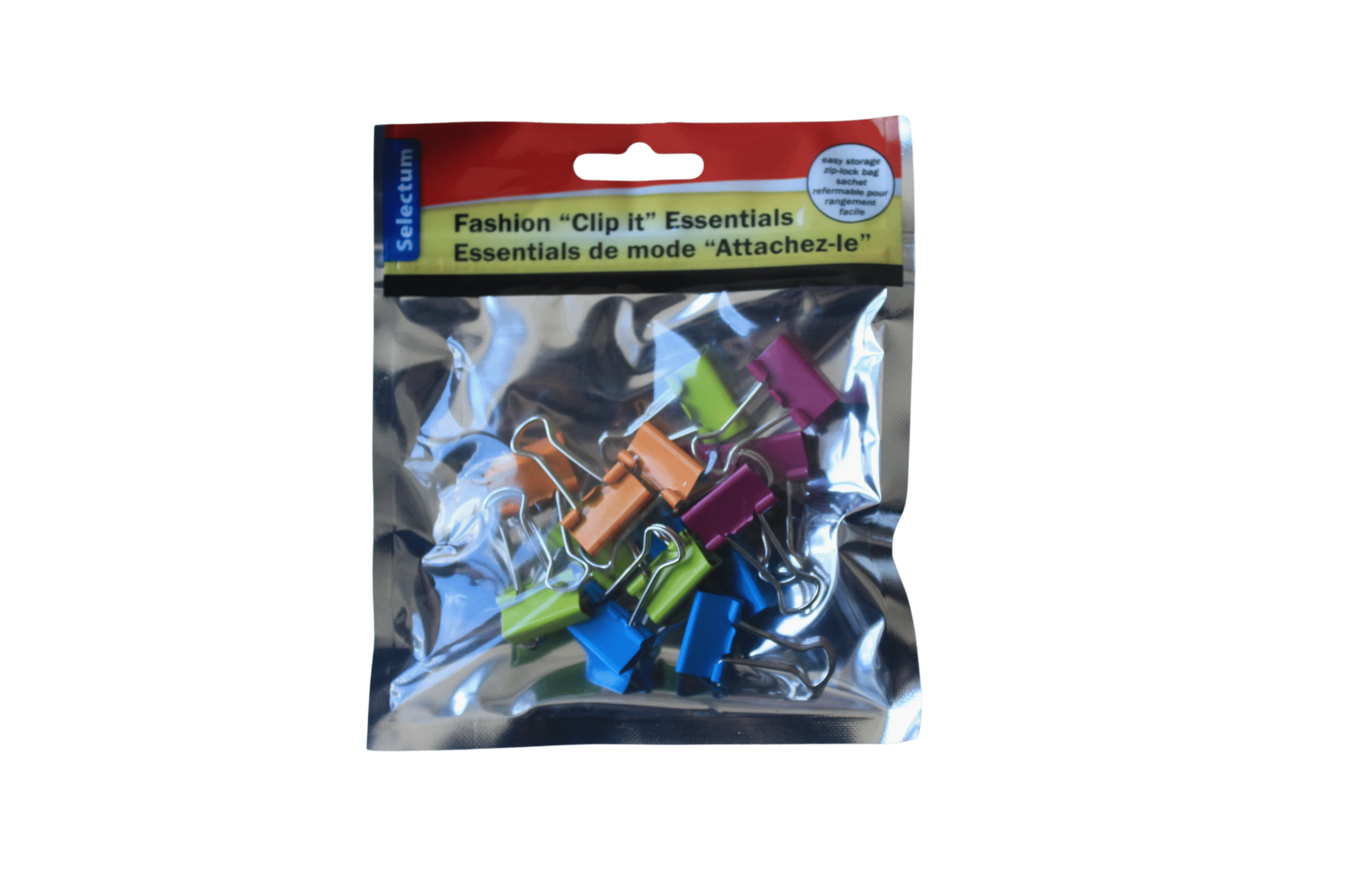 Selectum - Fashion "Clip it" Essentials - Fold-Back Clips - 19mm Wide - 15 Pieces