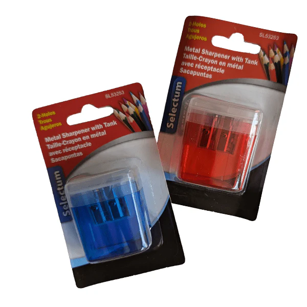 Selectum - Metal Sharpener with Tank - Two-Hole Oval