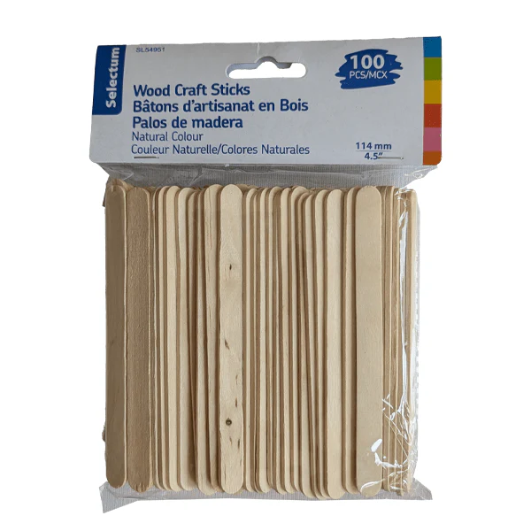 Selectum - Wood Craft Sticks - Pack of 100 - Image 2