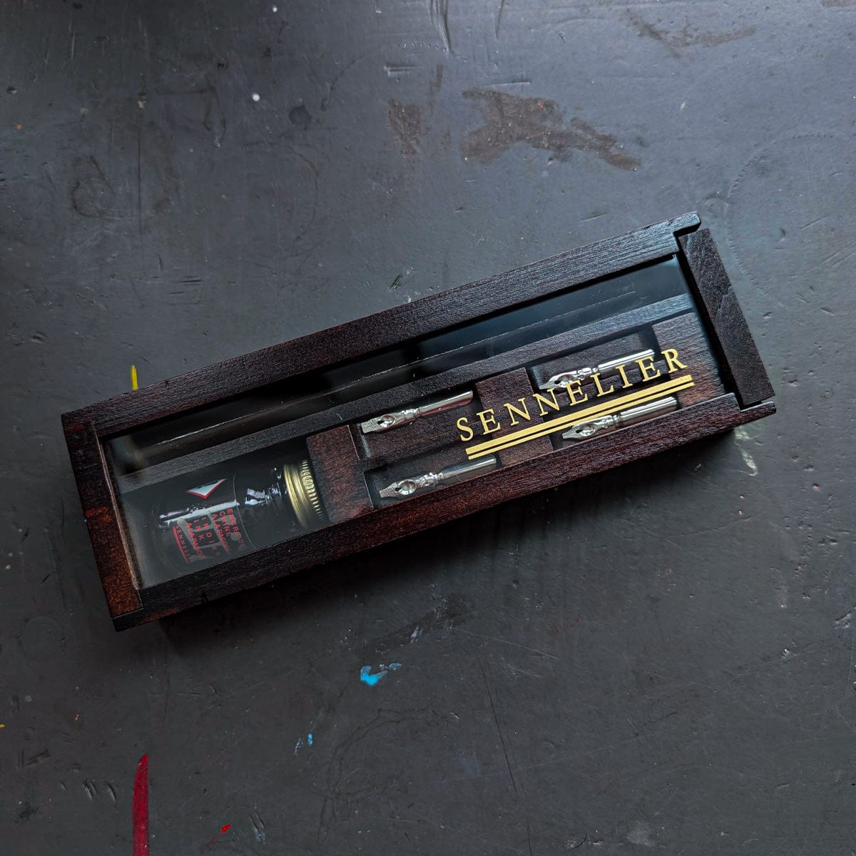 Sennelier -  À la Pagode Calligraphy Ink - Wooden Box Set