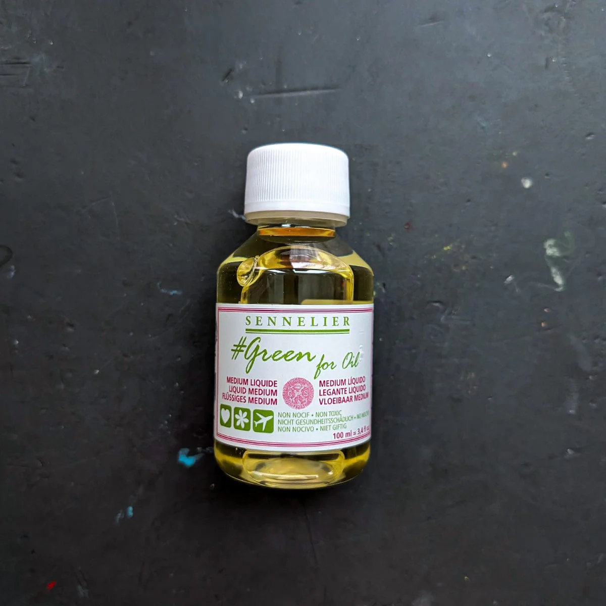 Sennelier - Green for Oil - Liquid Medium - 100mL Bottle