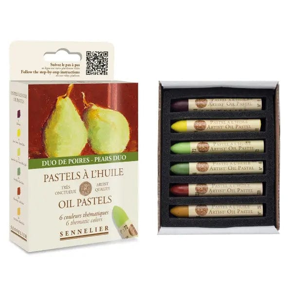 Sennelier - Oil Pastels - 6 Thematic Colour Set - Pears Duo