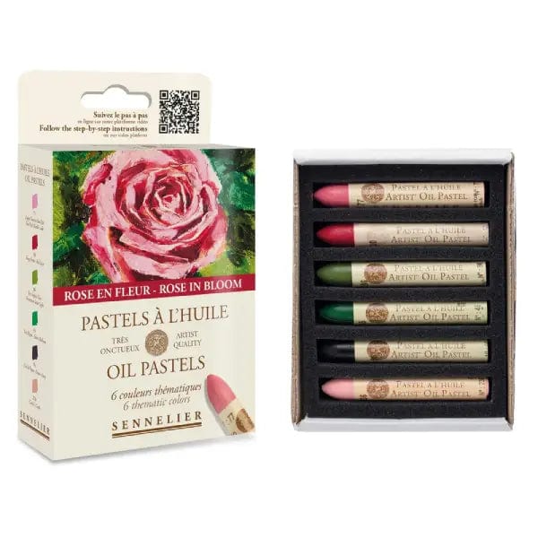 Sennelier - Oil Pastels - 6 Thematic Colour Set - Rose in Bloom