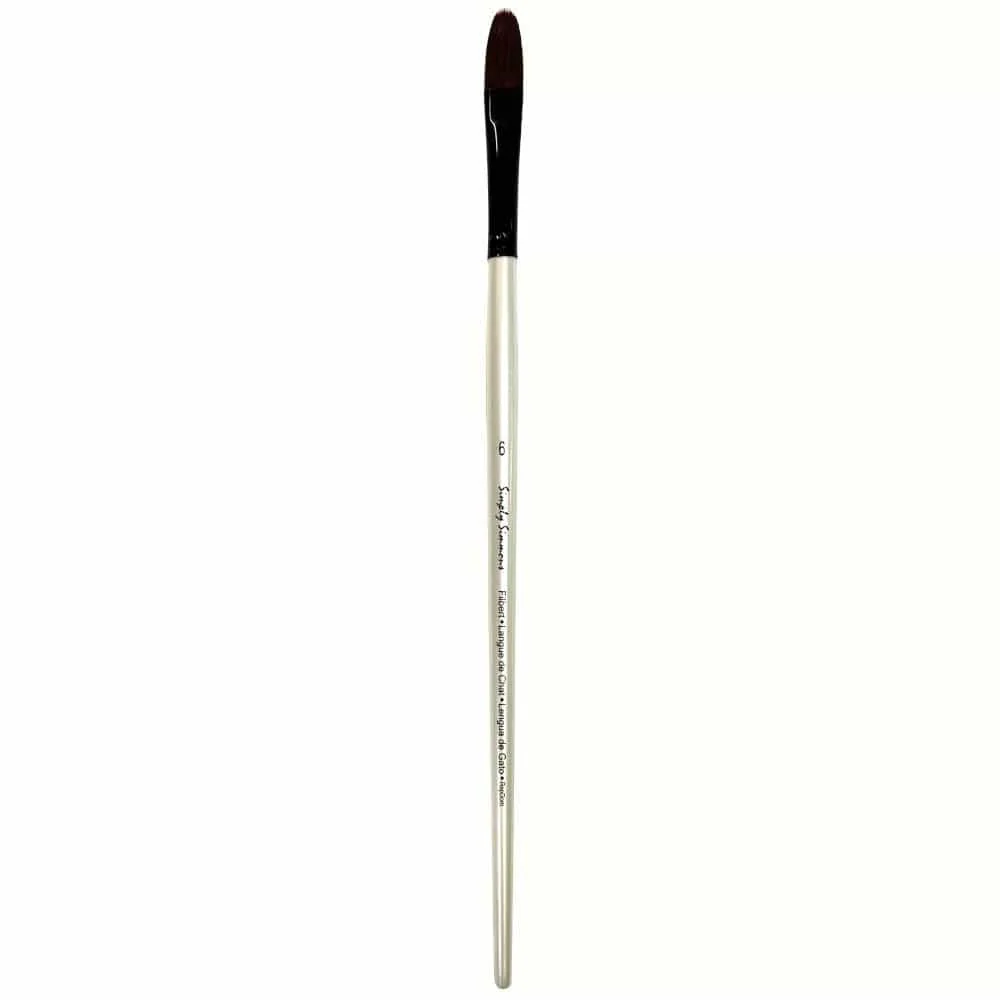 Simply Simmons - Burgundy Synthetic Brushes - Filbert - Image 4