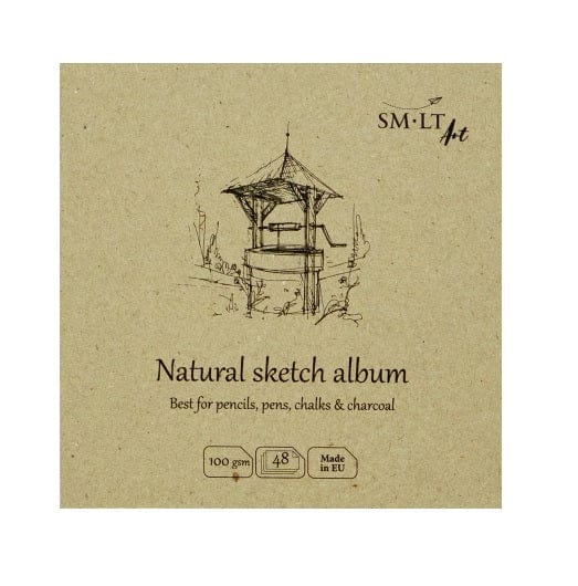 SM-LT - Layflat Sketch Book - Natural Paper - 14x14cm