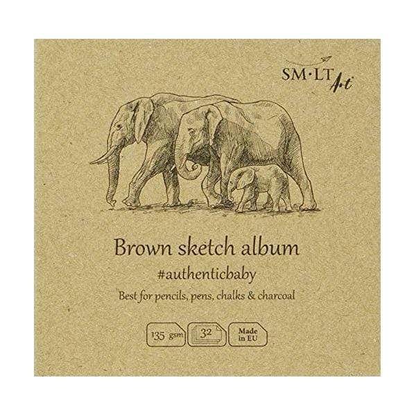 SM-LT - Mini Layflat Sketch Book - Brown Paper - 9x9cm