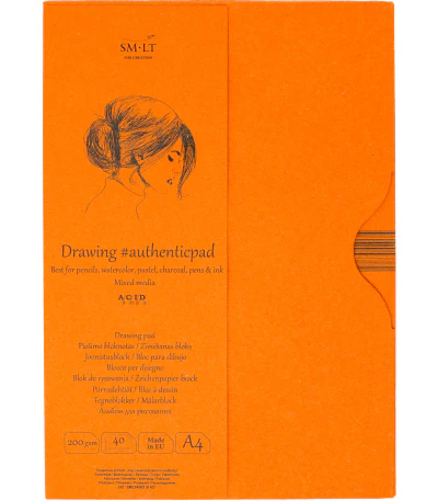SM-LT - Sketch Pad in Folder - Mixed Media Paper - 21x29.7cm