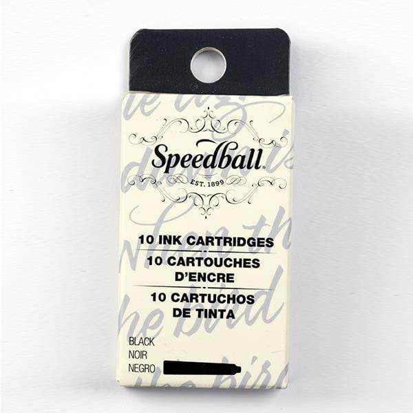 Speedball - Fountain Pen Ink Cartridges - 10 Pack - Black