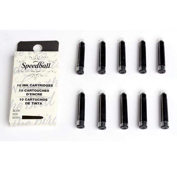 Speedball - Fountain Pen Ink Cartridges - 10 Pack - Black - Image 2