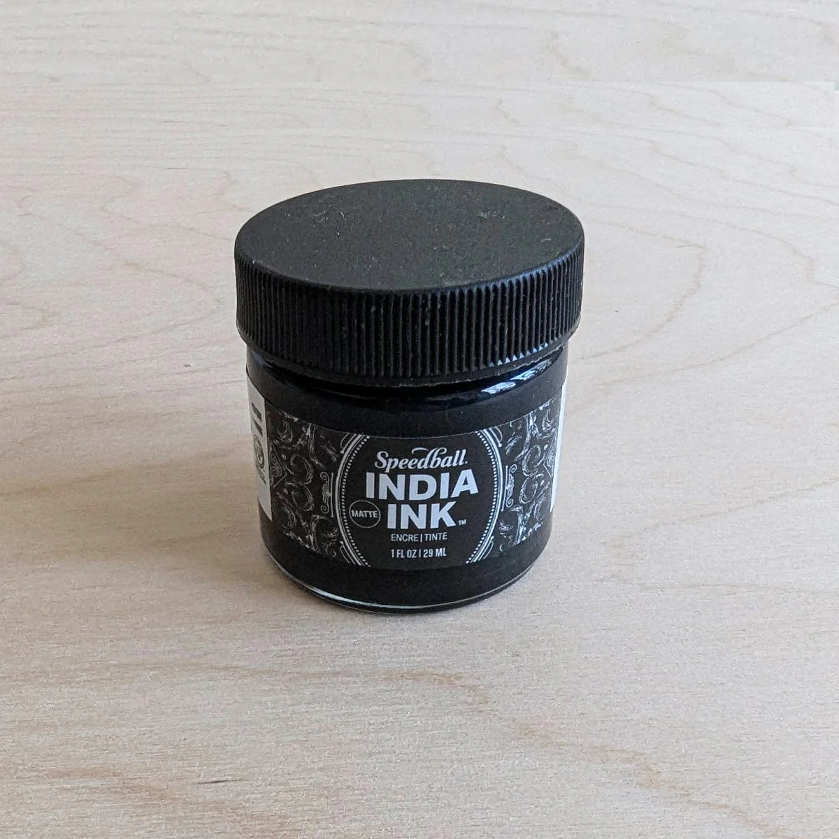 Speedball - Matte India Ink - 29mL Jar - Velvet Black