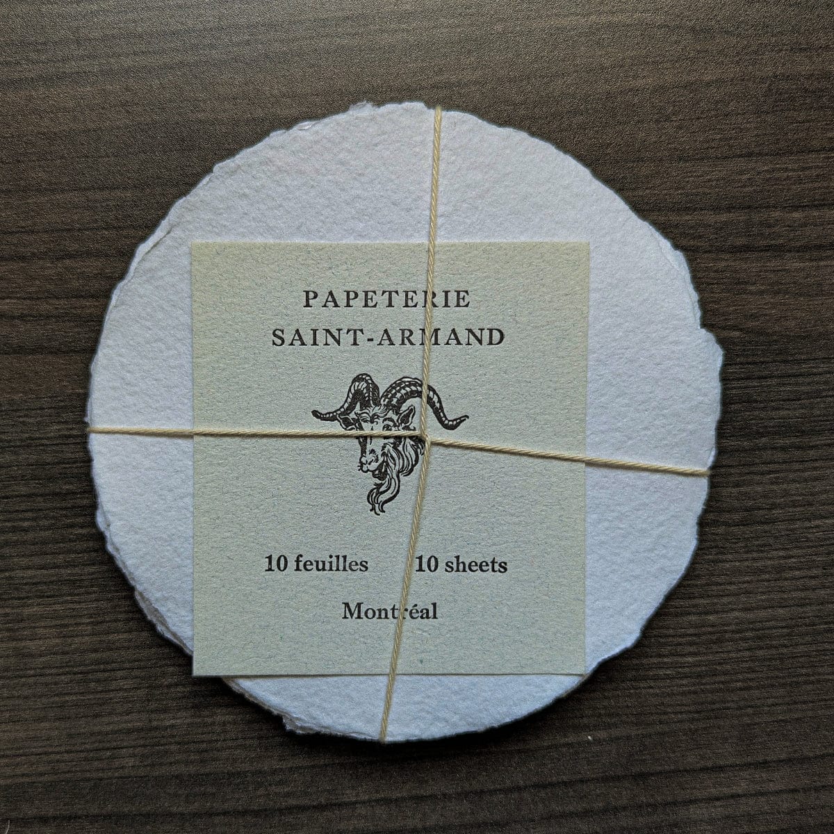 St. Armand - Handmade 100% Cotton Rag Paper - 5½" Round Sheets - Bundle of 10