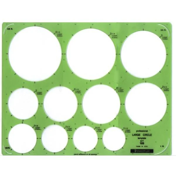 Staedtler - Drafting Template - Imperial Circle: Large