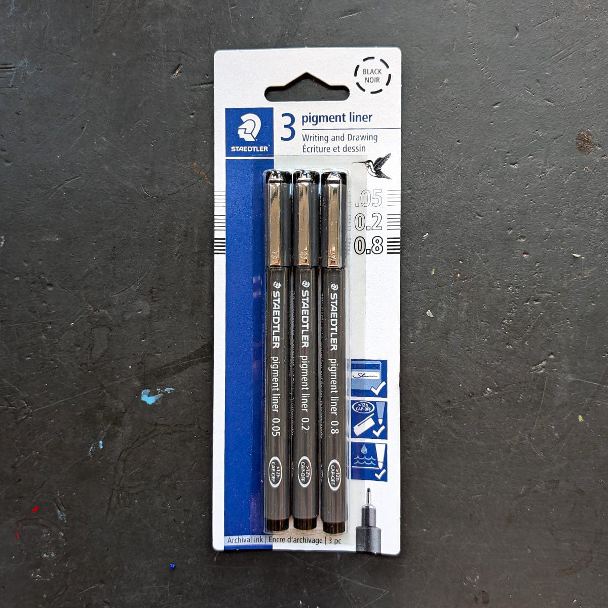 Staedtler - Pigment Liners - Set of 3 - Assorted Black Pens
