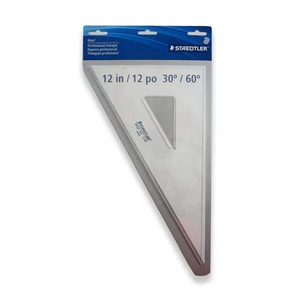Staedtler - Transparent Acrylic Triangle - 30/60 Degree - 12" Edge