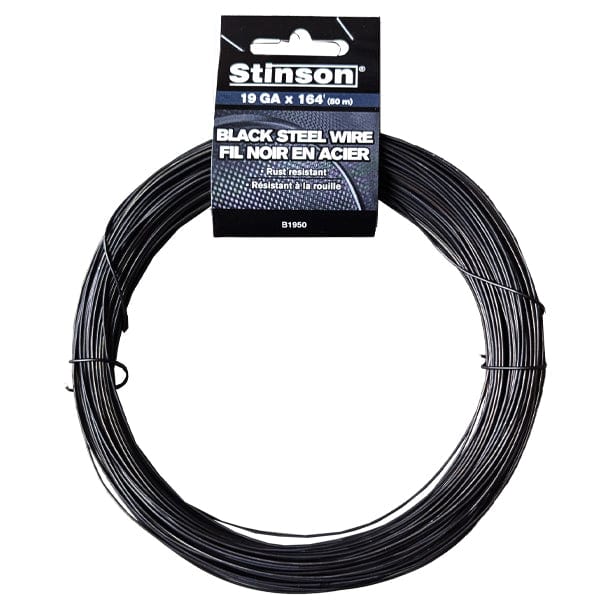 Stinson - Black Steel Wire - 19 Gauge x 164' Spool