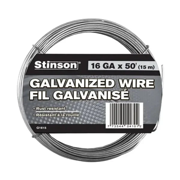 Stinson - Galvanized Wire - 16 Gauge x 50' Spool