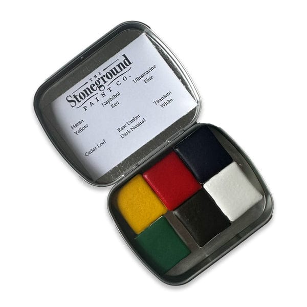 Stoneground - Gouache Half Pans - Set of 6 Colours - Image 2