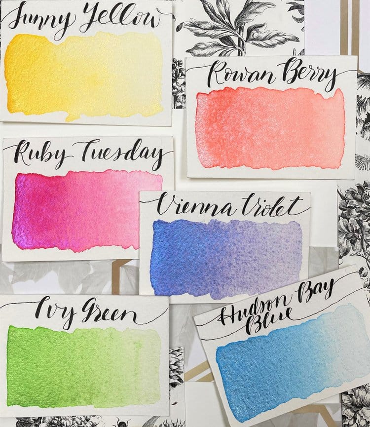 Stoneground - Watercolour Half Pans - Set of 6 Colours - Pearlescent Palette - Image 2