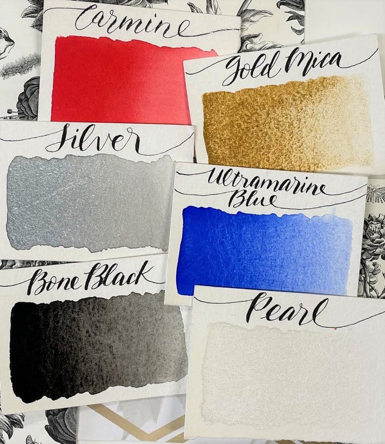 Stoneground - Watercolour Half Pans - Set of 6 Colours - Calligraphy Palette