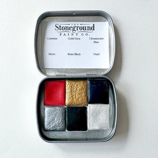 Stoneground - Watercolour Half Pans - Set of 6 Colours - Calligraphy Palette - Image 2