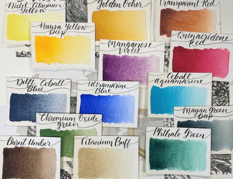 Stoneground - Watercolour Half Pans - Set of 14 Colours - Coastal Palette