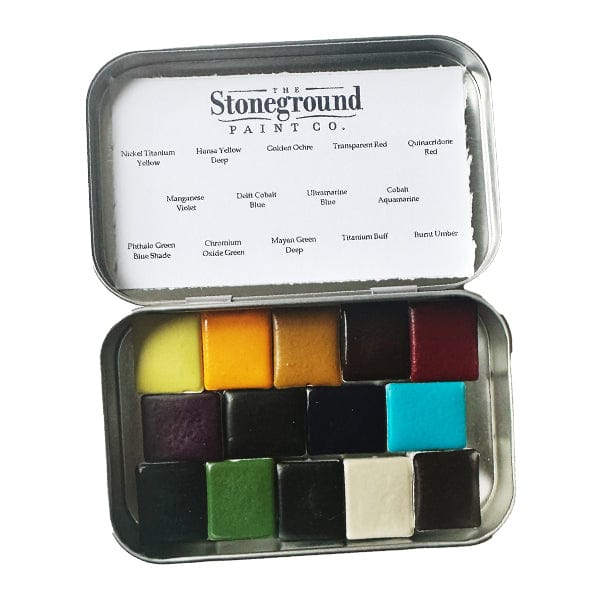 Stoneground - Watercolour Half Pans - Set of 14 Colours - Coastal Palette - Image 2