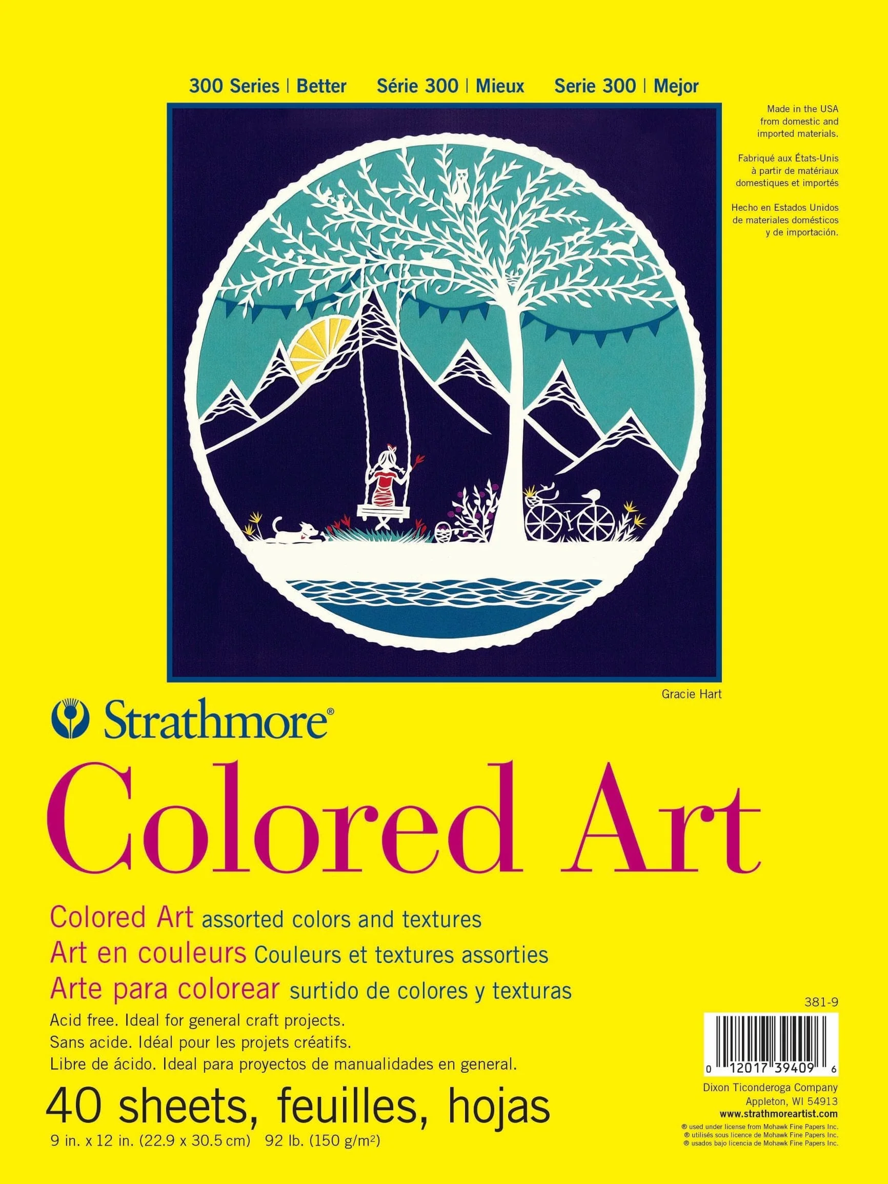Strathmore - 300 Series - Coloured Art Pad - 9x12"