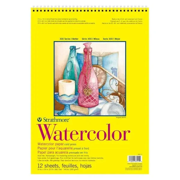 Strathmore - 300 Series - Watercolour Pad - Coil Bound - 11x15"