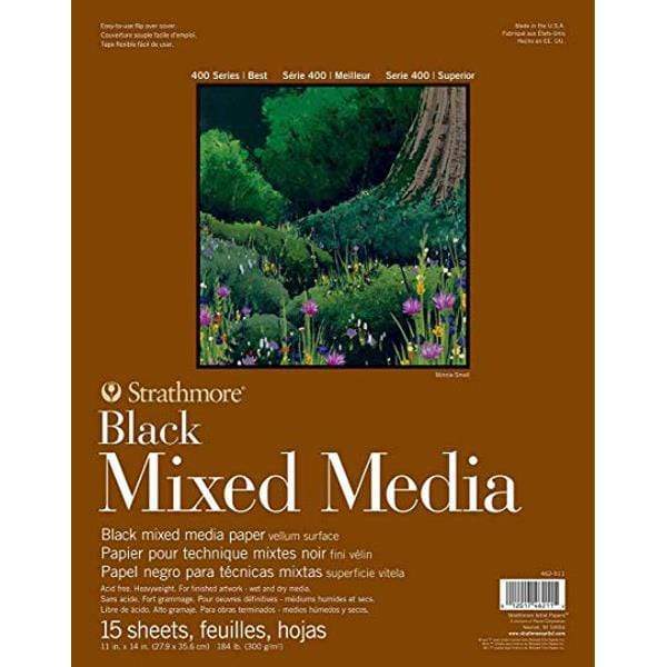 Strathmore - 400 Series - Mixed Media Pad - Black Paper - 11x14"