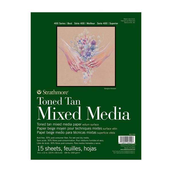 Strathmore - 400 Series - Mixed Media Pad - Toned Tan - 9x12"