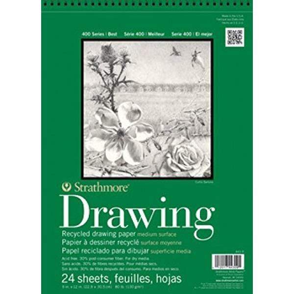 Strathmore - 400 Series - Recycled Drawing Pad - Coil Bound - 9x12"