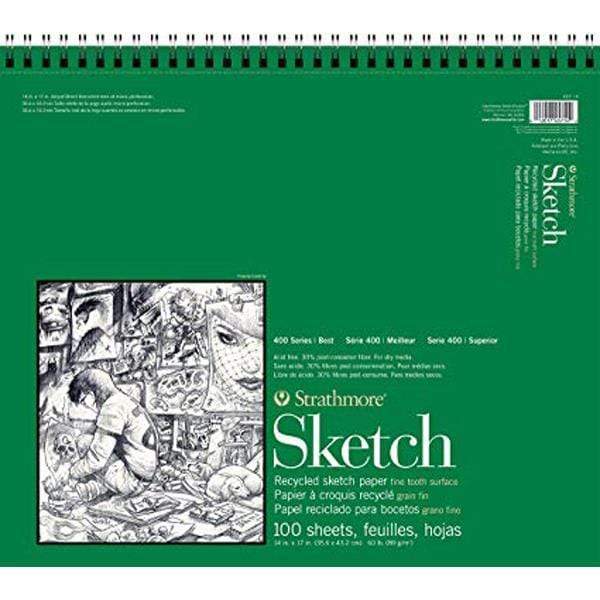 Strathmore - 400 Series - Recycled Sketch Pad - Coil Bound - 14x17"
