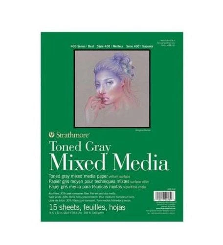 Strathmore - 400 Series - Mixed Media Pad - Toned Grey - 6x8"