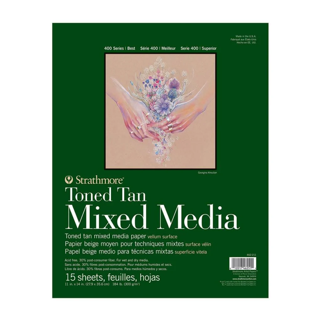 Strathmore - 400 Series - Mixed Media Pad - Toned Tan - 11x14"
