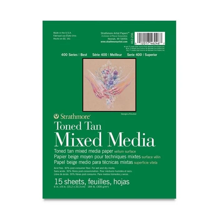 Strathmore - 400 Series - Mixed Media Pad - Toned Tan - 6x8"