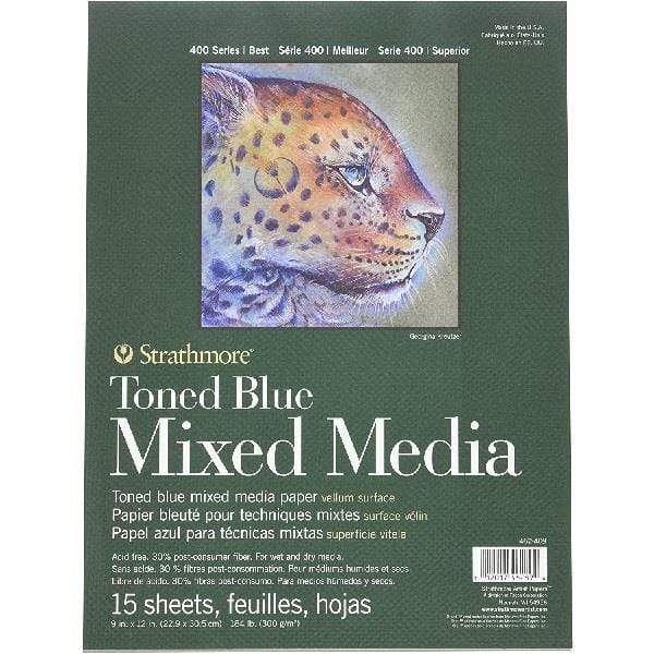 Strathmore - 400 Series - Mixed Media Pad - Toned Blue - 9x12"